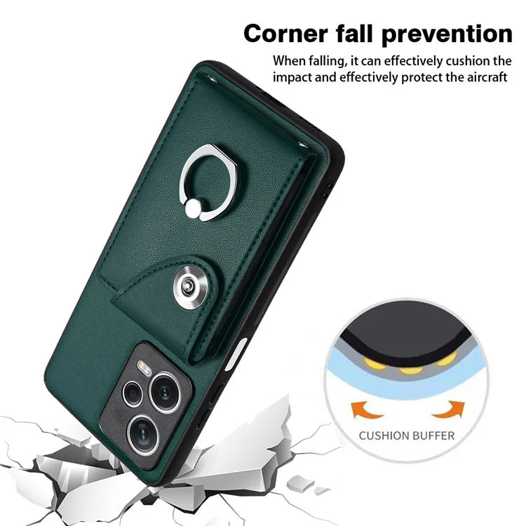 YB Leather Coating Series-7 for Xiaomi Redmi Note 12 Pro 5G / 12 Pro Speed 5G / Poco X5 Pro 5G Case Card Slots Phone Cover