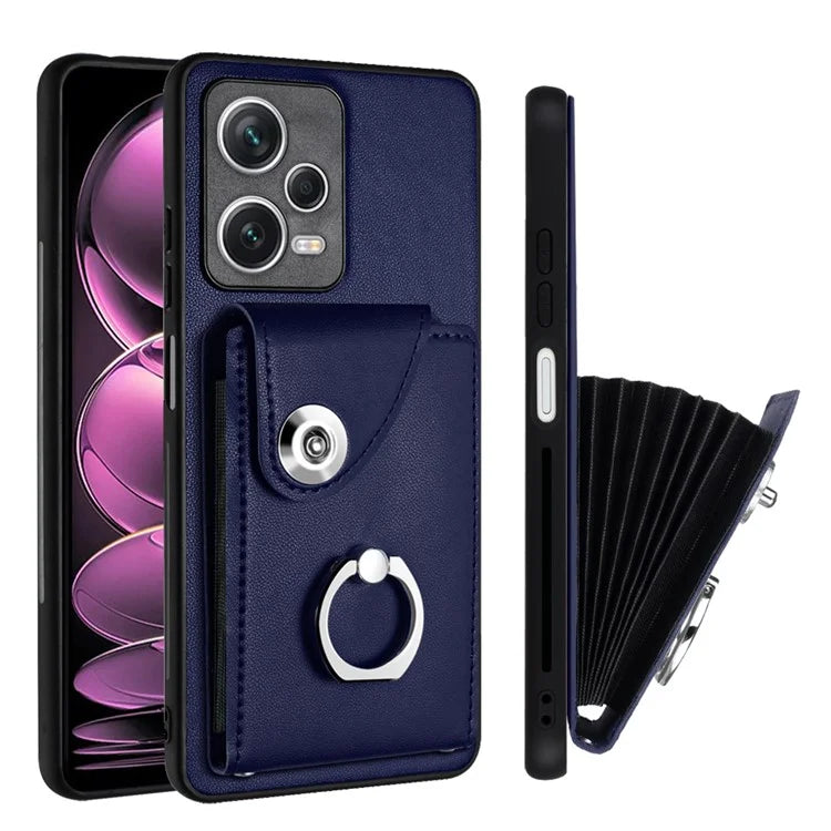 YB Leather Coating Series-7 for Xiaomi Redmi Note 12 Pro 5G / 12 Pro Speed 5G / Poco X5 Pro 5G Case Card Slots Phone Cover