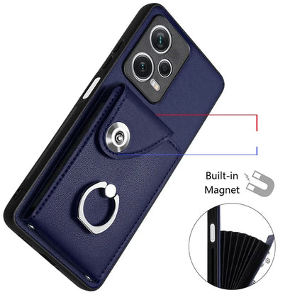 YB Leather Coating Series-7 for Xiaomi Redmi Note 12 Pro 5G / 12 Pro Speed 5G / Poco X5 Pro 5G Case Card Slots Phone Cover