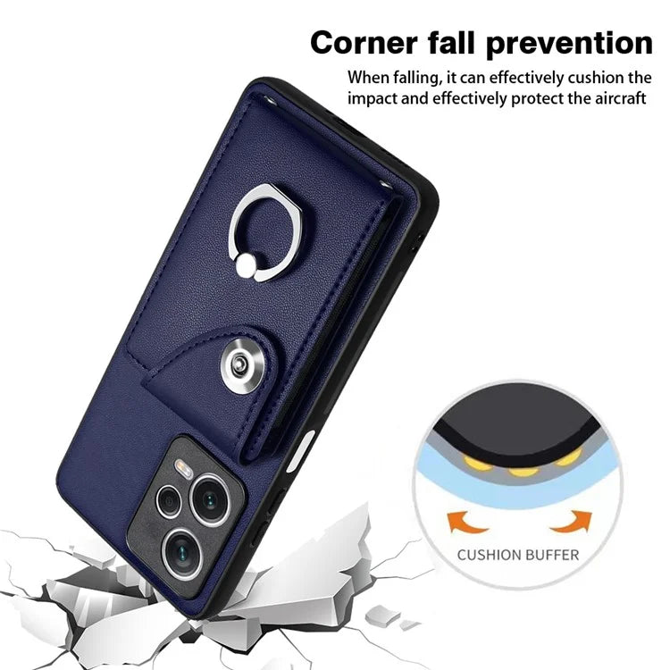 YB Leather Coating Series-7 for Xiaomi Redmi Note 12 Pro 5G / 12 Pro Speed 5G / Poco X5 Pro 5G Case Card Slots Phone Cover