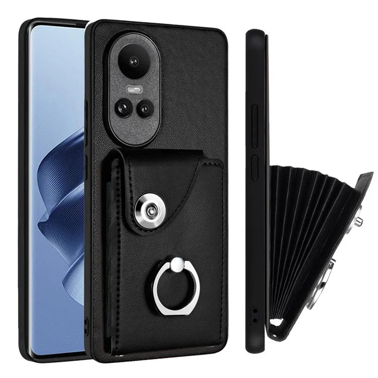 YB Leather Coating Series-7 for Oppo Reno10 Pro 5G (Global) / Reno10 5G (Global) Case Leather+TPU Kickstand Cover
