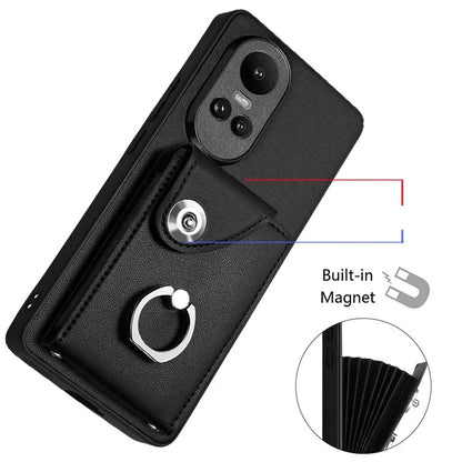 YB Leather Coating Series-7 for Oppo Reno10 Pro 5G (Global) / Reno10 5G (Global) Case Leather+TPU Kickstand Cover