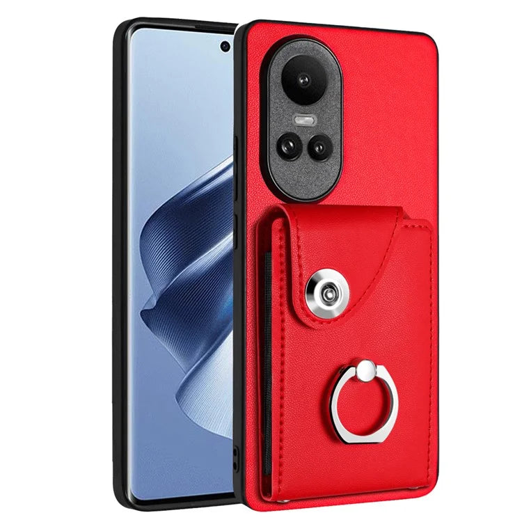 YB Leather Coating Series-7 for Oppo Reno10 Pro 5G (Global) / Reno10 5G (Global) Case Leather+TPU Kickstand Cover