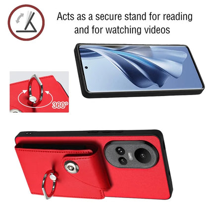 YB Leather Coating Series-7 for Oppo Reno10 Pro 5G (Global) / Reno10 5G (Global) Case Leather+TPU Kickstand Cover