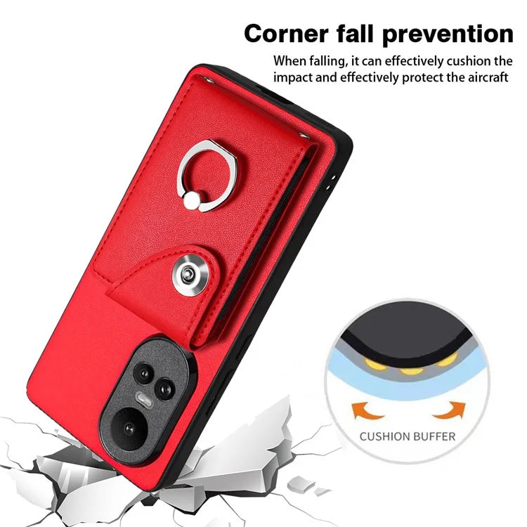 YB Leather Coating Series-7 for Oppo Reno10 Pro 5G (Global) / Reno10 5G (Global) Case Leather+TPU Kickstand Cover