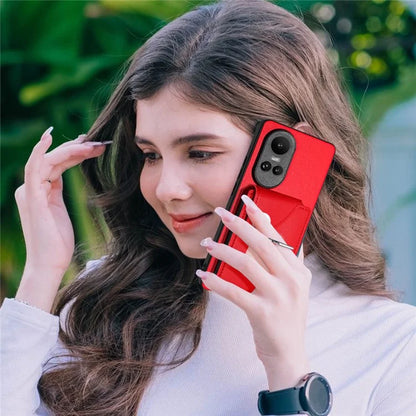 YB Leather Coating Series-7 for Oppo Reno10 Pro 5G (Global) / Reno10 5G (Global) Case Leather+TPU Kickstand Cover