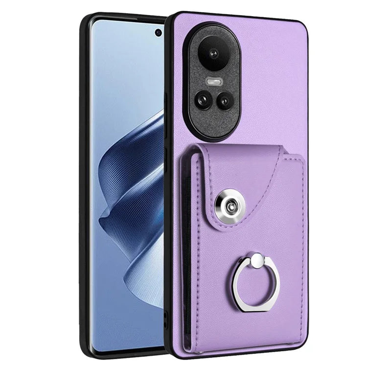 YB Leather Coating Series-7 for Oppo Reno10 Pro 5G (Global) / Reno10 5G (Global) Case Leather+TPU Kickstand Cover