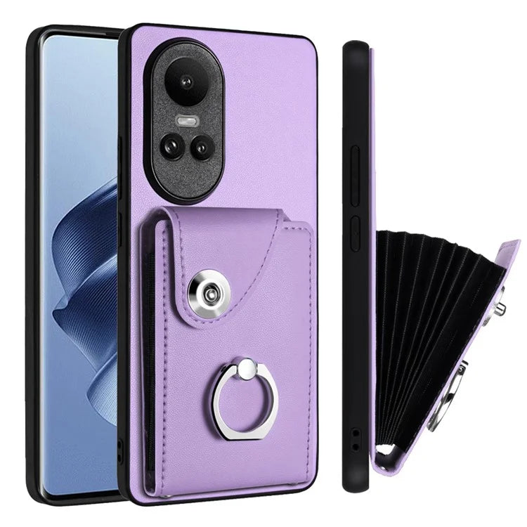 YB Leather Coating Series-7 for Oppo Reno10 Pro 5G (Global) / Reno10 5G (Global) Case Leather+TPU Kickstand Cover