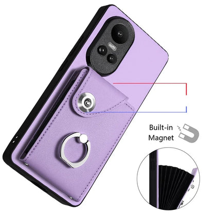 YB Leather Coating Series-7 for Oppo Reno10 Pro 5G (Global) / Reno10 5G (Global) Case Leather+TPU Kickstand Cover