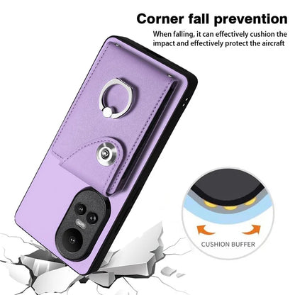 YB Leather Coating Series-7 for Oppo Reno10 Pro 5G (Global) / Reno10 5G (Global) Case Leather+TPU Kickstand Cover