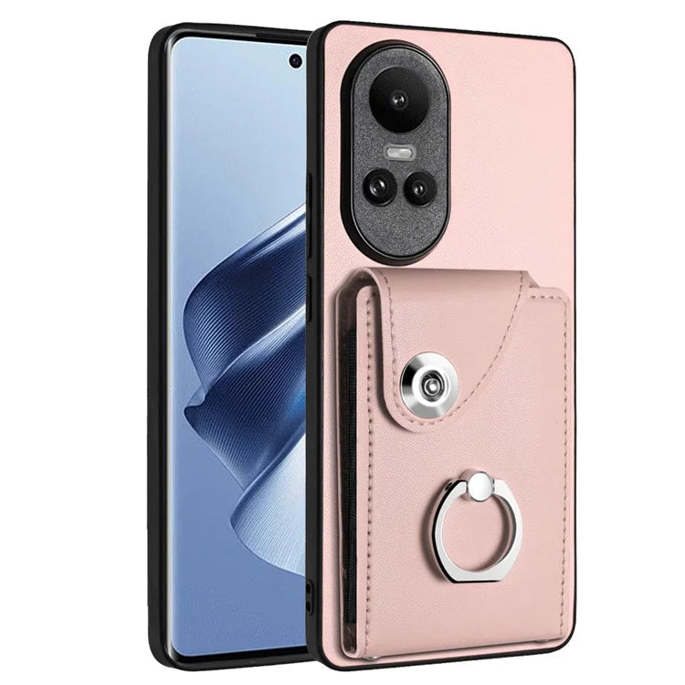 YB Leather Coating Series-7 for Oppo Reno10 Pro 5G (Global) / Reno10 5G (Global) Case Leather+TPU Kickstand Cover