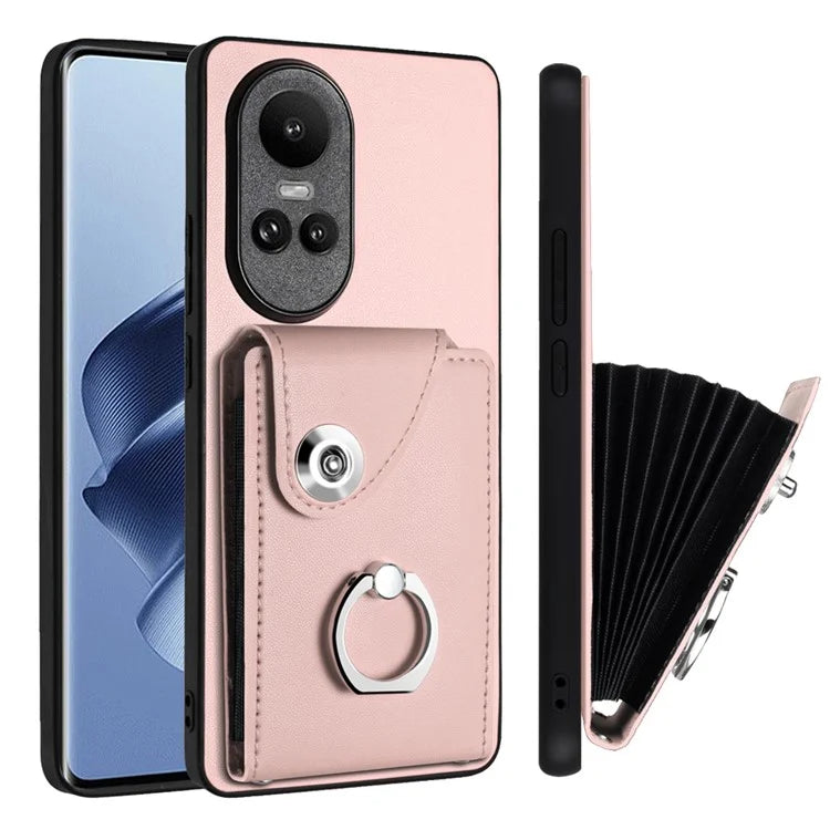 YB Leather Coating Series-7 for Oppo Reno10 Pro 5G (Global) / Reno10 5G (Global) Case Leather+TPU Kickstand Cover