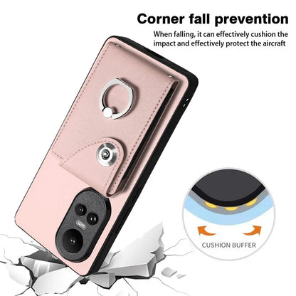YB Leather Coating Series-7 for Oppo Reno10 Pro 5G (Global) / Reno10 5G (Global) Case Leather+TPU Kickstand Cover