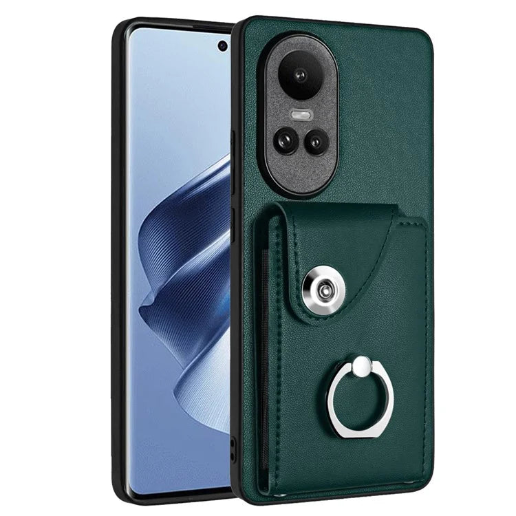 YB Leather Coating Series-7 for Oppo Reno10 Pro 5G (Global) / Reno10 5G (Global) Case Leather+TPU Kickstand Cover