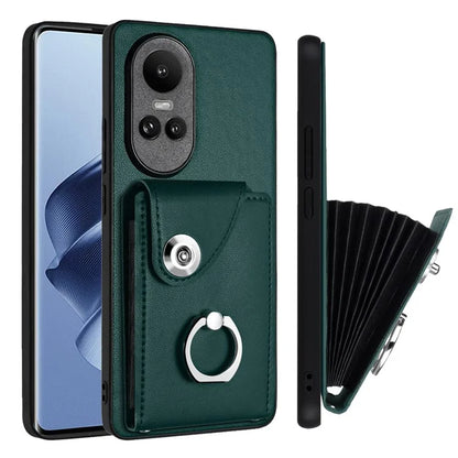 YB Leather Coating Series-7 for Oppo Reno10 Pro 5G (Global) / Reno10 5G (Global) Case Leather+TPU Kickstand Cover