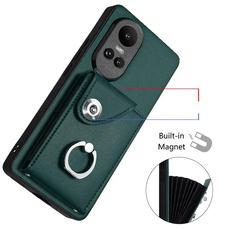 YB Leather Coating Series-7 for Oppo Reno10 Pro 5G (Global) / Reno10 5G (Global) Case Leather+TPU Kickstand Cover