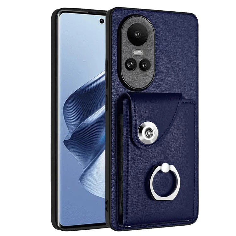 YB Leather Coating Series-7 for Oppo Reno10 Pro 5G (Global) / Reno10 5G (Global) Case Leather+TPU Kickstand Cover