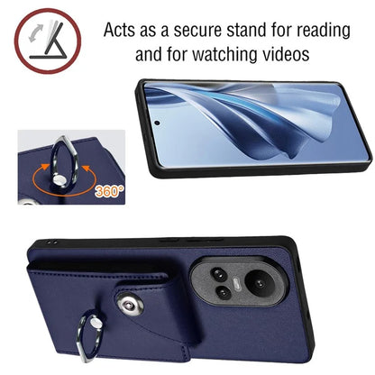 YB Leather Coating Series-7 for Oppo Reno10 Pro 5G (Global) / Reno10 5G (Global) Case Leather+TPU Kickstand Cover