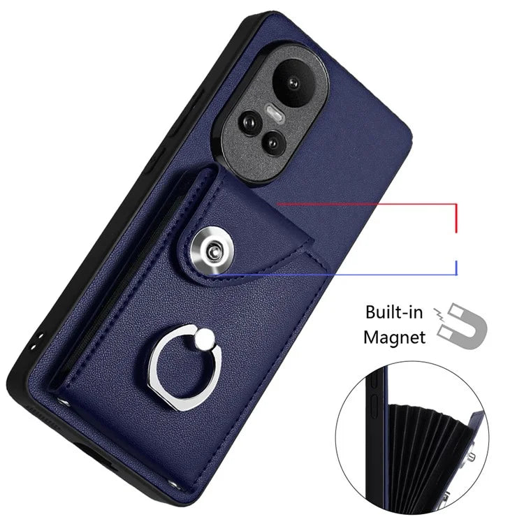 YB Leather Coating Series-7 for Oppo Reno10 Pro 5G (Global) / Reno10 5G (Global) Case Leather+TPU Kickstand Cover