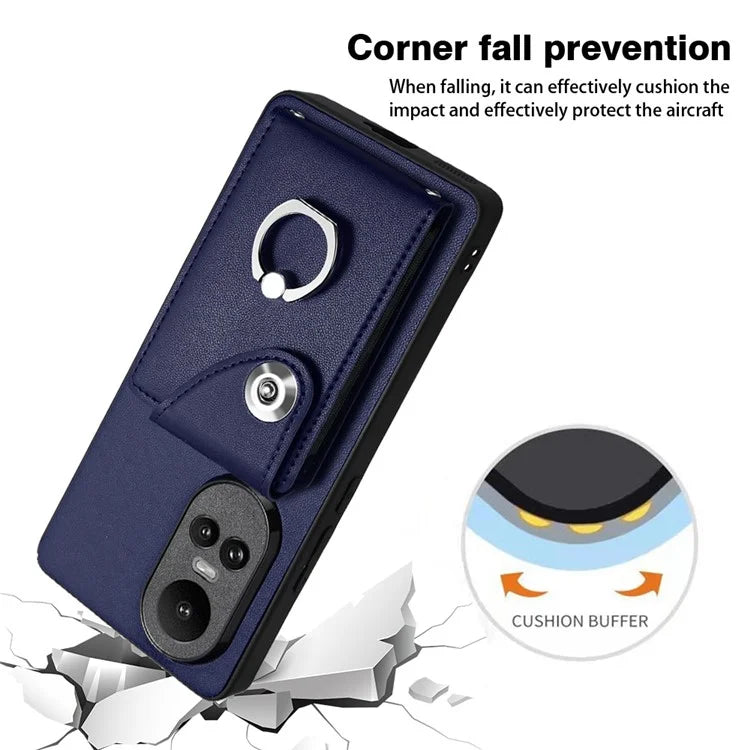 YB Leather Coating Series-7 for Oppo Reno10 Pro 5G (Global) / Reno10 5G (Global) Case Leather+TPU Kickstand Cover