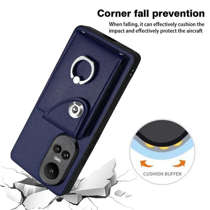 YB Leather Coating Series-7 for Oppo Reno10 Pro 5G (Global) / Reno10 5G (Global) Case Leather+TPU Kickstand Cover