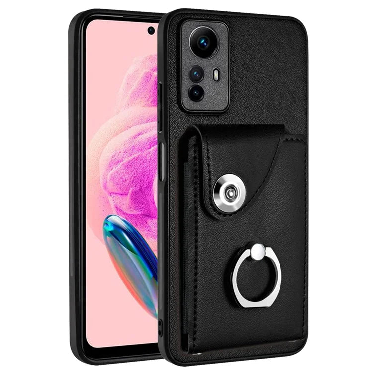 YB Leather Coating Series-7 for Xiaomi Redmi Note 12S 4G Case PU Leather+TPU Card Slots Cover