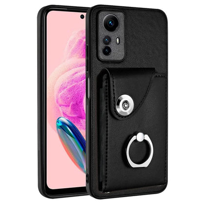 YB Leather Coating Series-7 for Xiaomi Redmi Note 12S 4G Case PU Leather+TPU Card Slots Cover