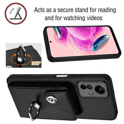 YB Leather Coating Series-7 for Xiaomi Redmi Note 12S 4G Case PU Leather+TPU Card Slots Cover