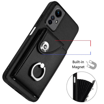YB Leather Coating Series-7 for Xiaomi Redmi Note 12S 4G Case PU Leather+TPU Card Slots Cover