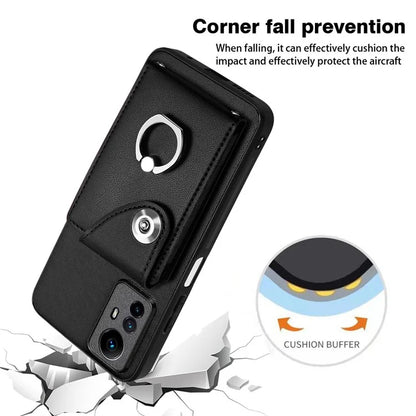 YB Leather Coating Series-7 for Xiaomi Redmi Note 12S 4G Case PU Leather+TPU Card Slots Cover