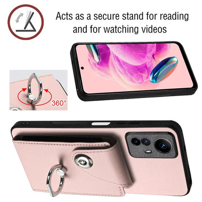 YB Leather Coating Series-7 for Xiaomi Redmi Note 12S 4G Case PU Leather+TPU Card Slots Cover