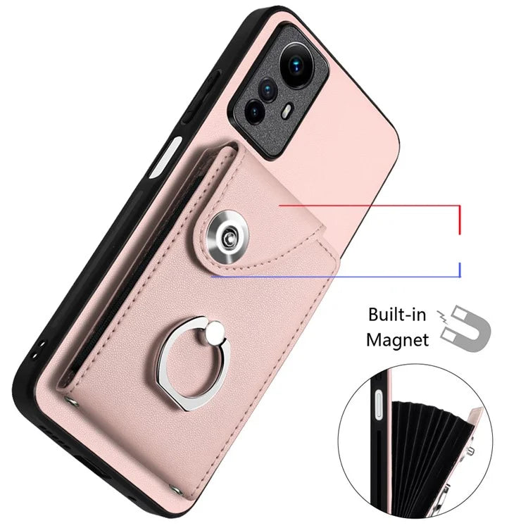 YB Leather Coating Series-7 for Xiaomi Redmi Note 12S 4G Case PU Leather+TPU Card Slots Cover