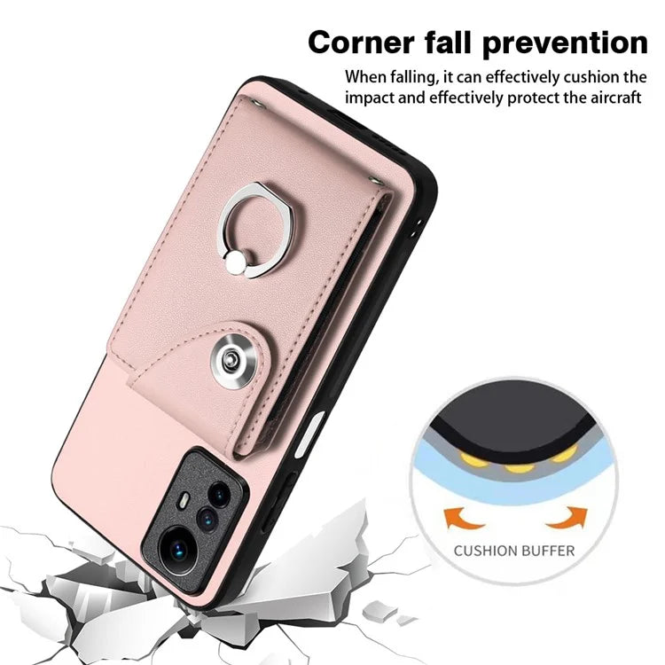 YB Leather Coating Series-7 for Xiaomi Redmi Note 12S 4G Case PU Leather+TPU Card Slots Cover