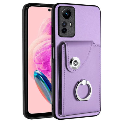 YB Leather Coating Series-7 for Xiaomi Redmi Note 12S 4G Case PU Leather+TPU Card Slots Cover