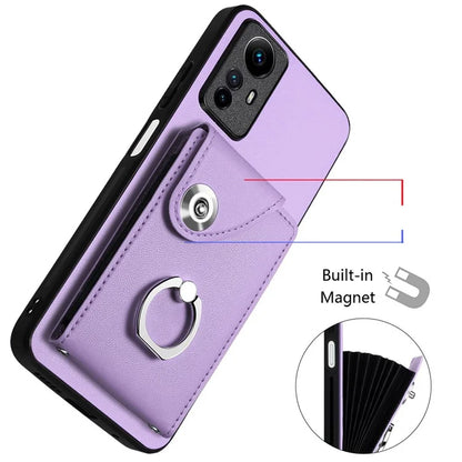 YB Leather Coating Series-7 for Xiaomi Redmi Note 12S 4G Case PU Leather+TPU Card Slots Cover