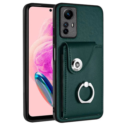 YB Leather Coating Series-7 for Xiaomi Redmi Note 12S 4G Case PU Leather+TPU Card Slots Cover