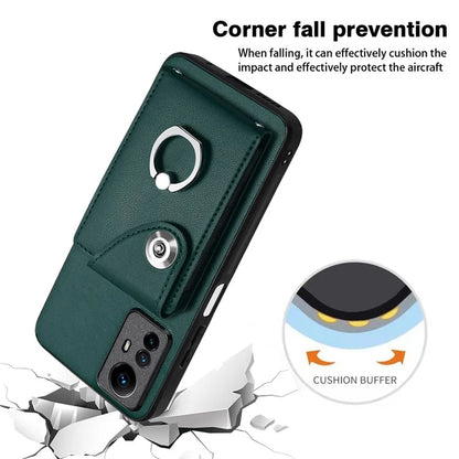 YB Leather Coating Series-7 for Xiaomi Redmi Note 12S 4G Case PU Leather+TPU Card Slots Cover