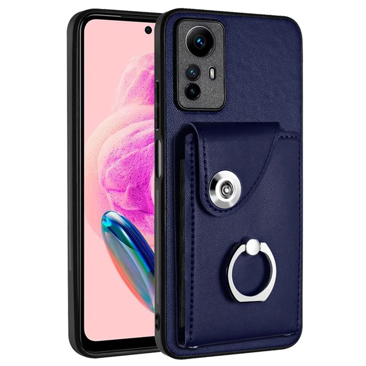 YB Leather Coating Series-7 for Xiaomi Redmi Note 12S 4G Case PU Leather+TPU Card Slots Cover