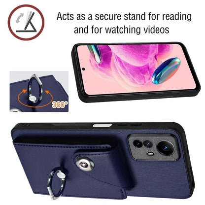 YB Leather Coating Series-7 for Xiaomi Redmi Note 12S 4G Case PU Leather+TPU Card Slots Cover