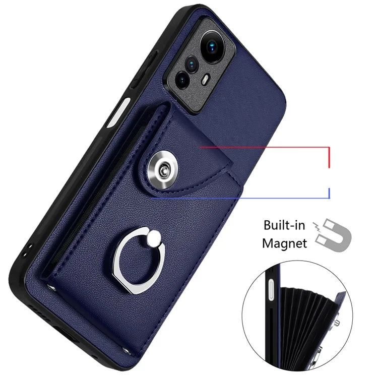 YB Leather Coating Series-7 for Xiaomi Redmi Note 12S 4G Case PU Leather+TPU Card Slots Cover