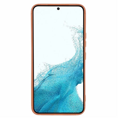 For Samsung Galaxy S22+ 5G Case Down Jacket Texture Anti-Scratch TPU Phone CaseLight Brown