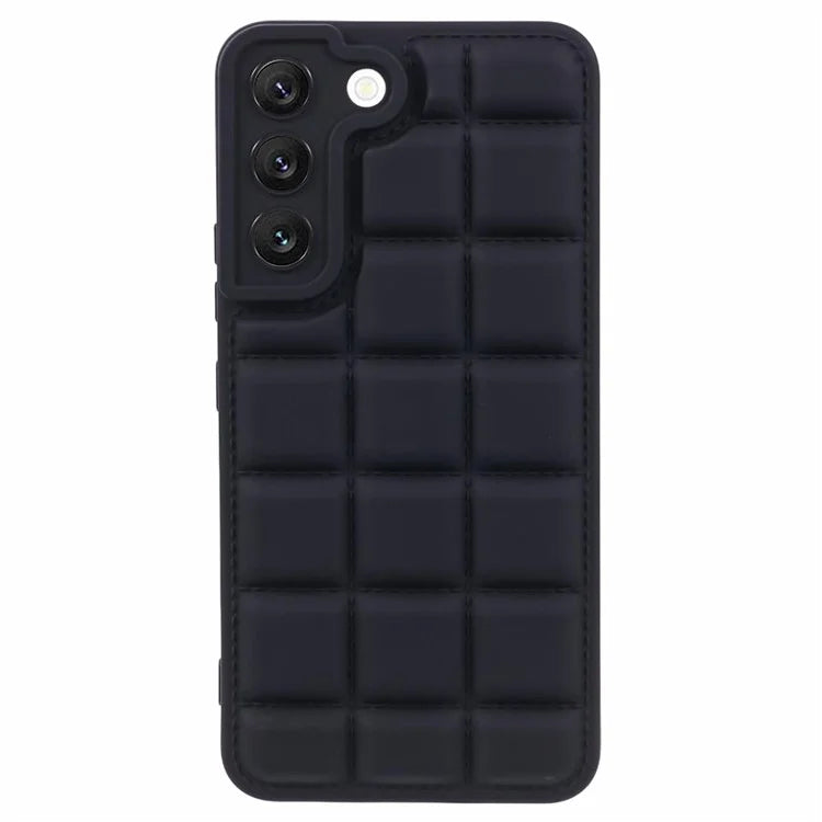 For Samsung Galaxy S22+ 5G Case Down Jacket Texture Anti-Scratch TPU Phone CaseBlack