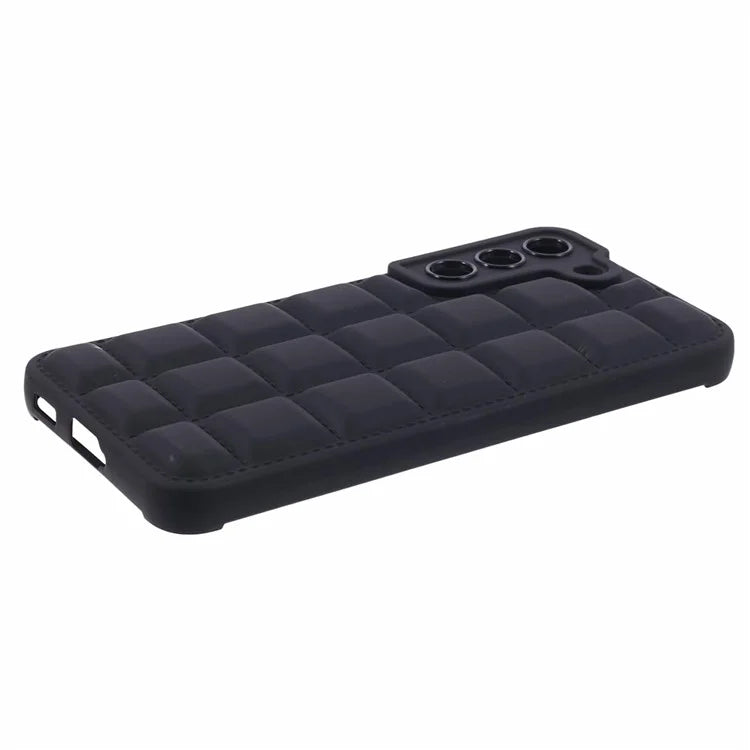 For Samsung Galaxy S22+ 5G Case Down Jacket Texture Anti-Scratch TPU Phone CaseBlack