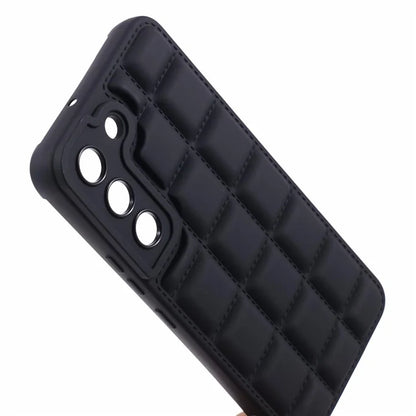 For Samsung Galaxy S22+ 5G Case Down Jacket Texture Anti-Scratch TPU Phone CaseBlack