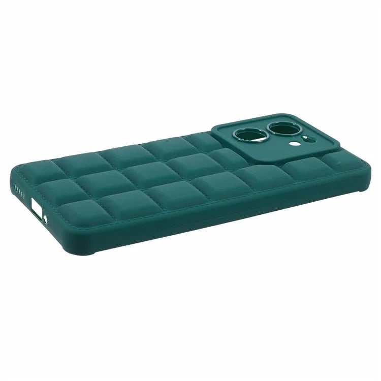 For Xiaomi 13T / 13T Pro / Redmi K60 Ultra Cell Phone Cases Grid Down Jacket Texture TPU Protector Shellish Green