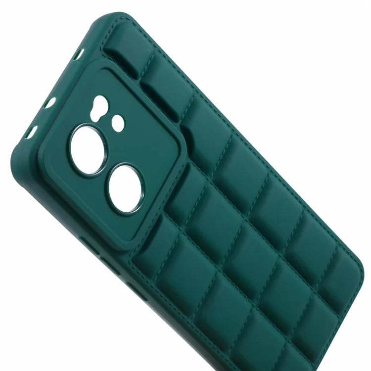 For Xiaomi 13T / 13T Pro / Redmi K60 Ultra Cell Phone Cases Grid Down Jacket Texture TPU Protector Shellish Green