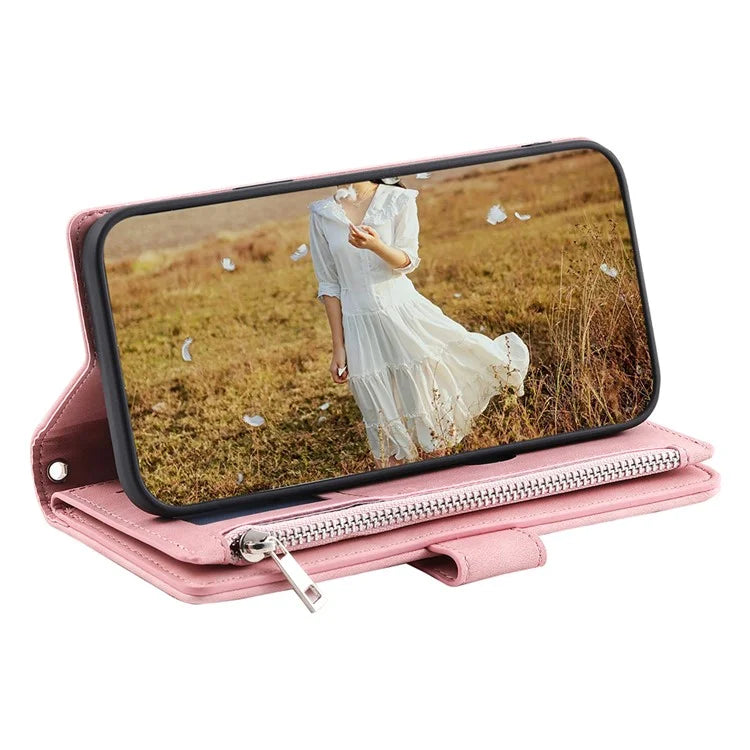 For Samsung Galaxy A55 5G Wallet Case Rhombus PU Leather Flip Phone Cover with Strap