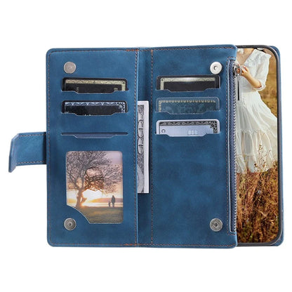 For Samsung Galaxy A55 5G Wallet Case Rhombus PU Leather Flip Phone Cover with Strap