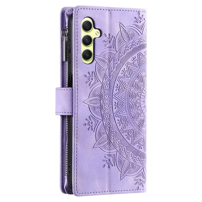 For Samsung Galaxy A55 5G Phone Case Mandala Pattern Leather Cover with Strap