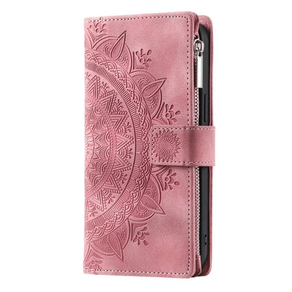 For Samsung Galaxy A55 5G Phone Case Mandala Pattern Leather Cover with Strap